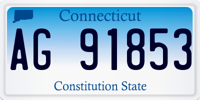 CT license plate AG91853
