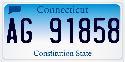 CT license plate AG91858