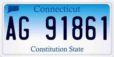 CT license plate AG91861
