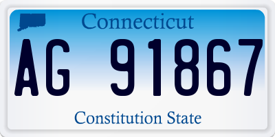 CT license plate AG91867