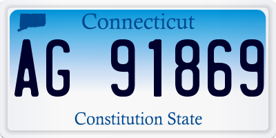 CT license plate AG91869