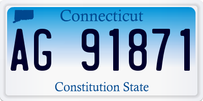 CT license plate AG91871