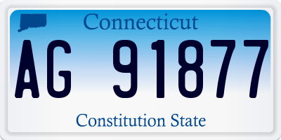 CT license plate AG91877