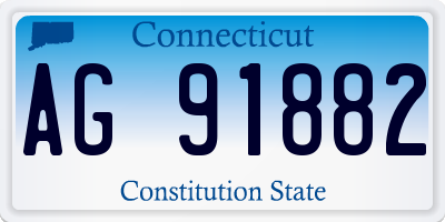 CT license plate AG91882