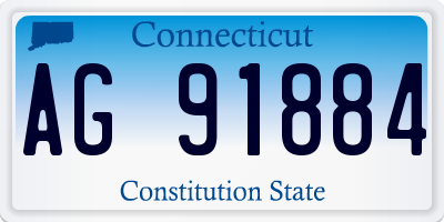 CT license plate AG91884