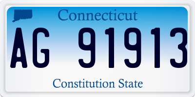 CT license plate AG91913