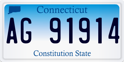 CT license plate AG91914
