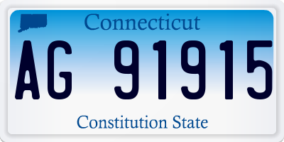 CT license plate AG91915