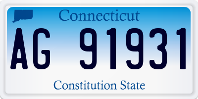 CT license plate AG91931