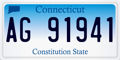 CT license plate AG91941