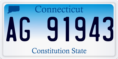 CT license plate AG91943
