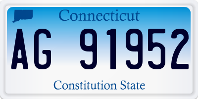 CT license plate AG91952