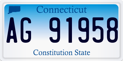 CT license plate AG91958