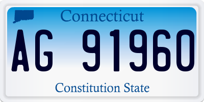 CT license plate AG91960
