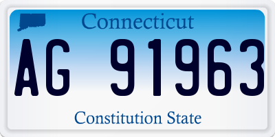 CT license plate AG91963