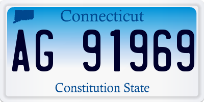 CT license plate AG91969