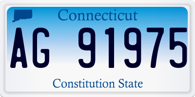 CT license plate AG91975