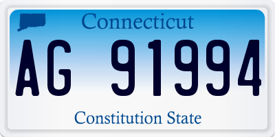 CT license plate AG91994