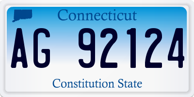 CT license plate AG92124