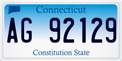 CT license plate AG92129