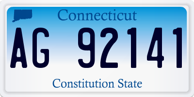 CT license plate AG92141