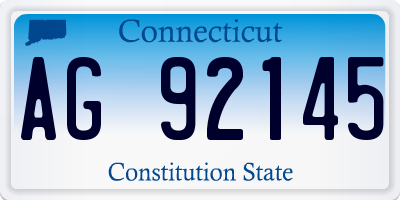 CT license plate AG92145
