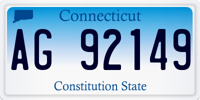 CT license plate AG92149