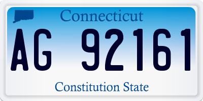 CT license plate AG92161