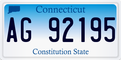 CT license plate AG92195