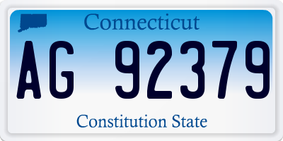 CT license plate AG92379
