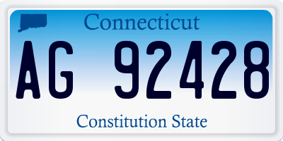 CT license plate AG92428
