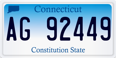 CT license plate AG92449