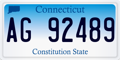 CT license plate AG92489