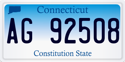 CT license plate AG92508