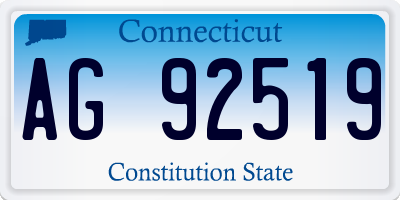 CT license plate AG92519