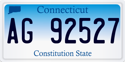 CT license plate AG92527