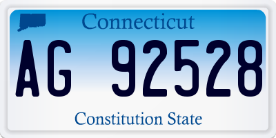 CT license plate AG92528