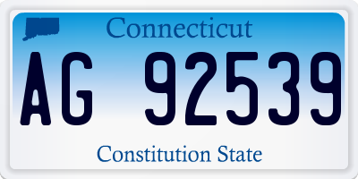 CT license plate AG92539