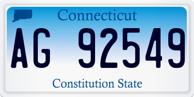 CT license plate AG92549