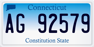 CT license plate AG92579