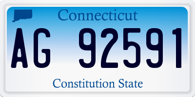 CT license plate AG92591