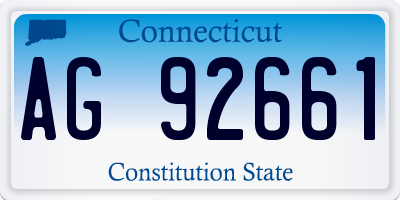 CT license plate AG92661