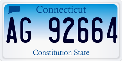 CT license plate AG92664