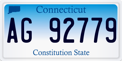 CT license plate AG92779