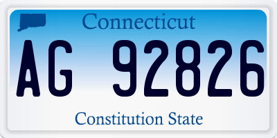 CT license plate AG92826