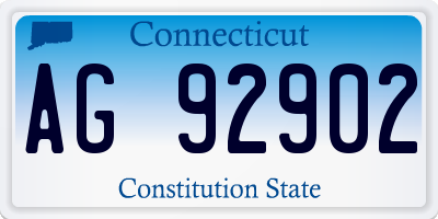 CT license plate AG92902