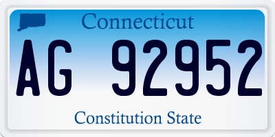 CT license plate AG92952