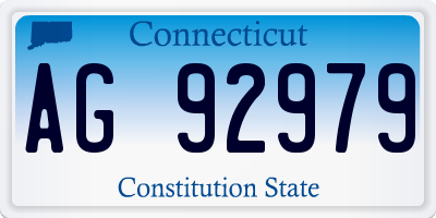 CT license plate AG92979