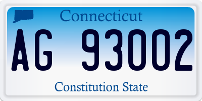 CT license plate AG93002