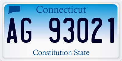 CT license plate AG93021